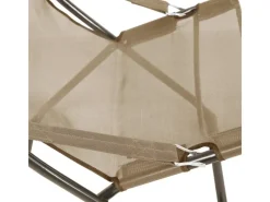 Sale SVITA Tomra Liegestuhl Mit Hocker Klappbar Campingstuhl Kopfkissen Taupe