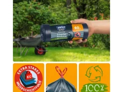 Swirl® Profi Schwerlast-Abfallsäcke 60L, 12 Stück