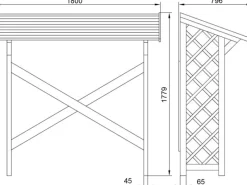 Sale Tetzner und Jentzsch T & J Kaminholzregal Anne 178 cm x 179 cm