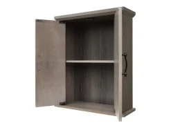 Sale Teamson Home Badezimmer Wand Medizinschrank aus Holz Doppeltüren Salzeiche