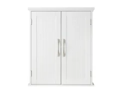 Teamson Home Holz Badezimmer Wand Medizinschrank mit Verstellbaren Regalen Weiß