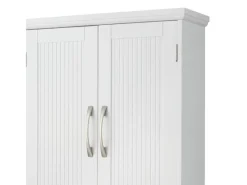 Teamson Home Holz Badezimmer Wand Medizinschrank mit Verstellbaren Regalen Weiß