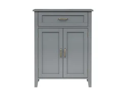 Clearance Teamson Home Mercer Holz Badezimmermöbel mit Schublade und Regalen Grau