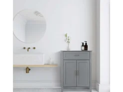 Clearance Teamson Home Mercer Holz Badezimmermöbel mit Schublade und Regalen Grau