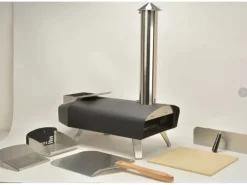 Tepro Pellet-Pizzaofen Danbury Schwarz-Edelstahl