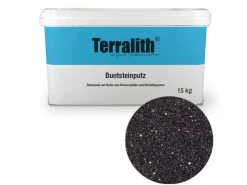 Terralith Buntsteinputz Mosaikputz 1mm -15 kg- BSP1116 Grau Schwarz