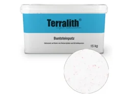 Terralith Buntsteinputz Mosaikputz 1mm -15 kg- BSP1121 Weiss Rosa