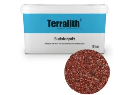 New Terralith Buntsteinputz Mosaikputz 2mm -15 kg- BSP07 Weiss Rot Schwarz