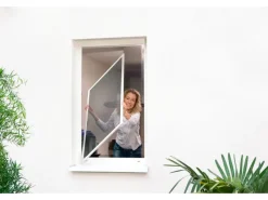 Clearance Tesa Fliegengitter Alu Rahmen Comfort Fenster Weiß 150 cm x 140 cm