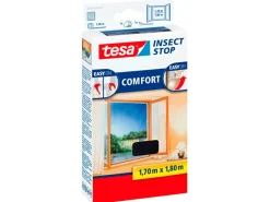 Tesa Fliegengitter Fenster mit Klettband Comfort 180 cm x 170 cm
