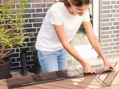 Tesa ® teleskopierbare Alu-Lamellentür Anthrazit