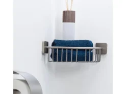 Hot Tiger Eck-Duschablage Onu Edelstahl gebürstet