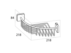 Hot Tiger Eck-Duschablage Onu Edelstahl gebürstet