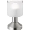 Tischleuchte Gral in Nickel matt