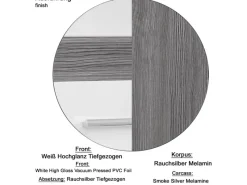 Trendteam Kommode Set-One 80 cm x 31 cm x 37 cm Weiß FSC®