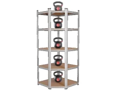 New Tronitechnik Schwerlastregal Kellerregal Lagerregal 40 X 40 X 70 X 70 X 180 Cm Stahlgestell Bis 875 Kg 5 Ablagen