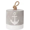 Türstopper Anker Beton Ø 10 cm x 10 cm Grau-Weiß Gewischt