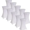 TRUTZHOLM 10er Set Stehtischhusse Husse Bistrotisch Decke 60cm Weiß