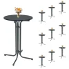 Sale TRUTZHOLM 10x Stehtisch Klappbar Durchmesser 70 cm Höhe 110 cm Stahl Anthrazit