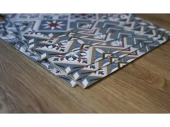 Tulup PVC Fliesen Selbstklebende 30 cm x 30 cm Set von 9 Klassische Klebefliesen Vinyl Bodenfliesen Klebefliesen für Küche Orientalisches Mosaik