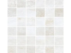 Vabene Mosaikfliese Allora Due Bianco Feinsteinzeug 30 cm x 30 cm