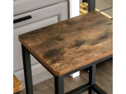 Sale Vasagle Barhocker 2er Set 40 cm x 30 cm x 65 cm Braun-Schwarz