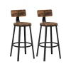 Vasagle Barhocker 2er Set Braun-Schwarz