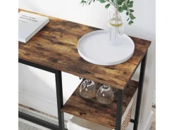 Vasagle Bartisch 110 cm x 40 cm x 90 cm Braun-Schwarz