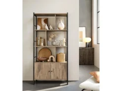 Vasagle Bücherregal 4 Ebenen 74 cm x 154,5 cm x 30 cm Braun-Schwarz