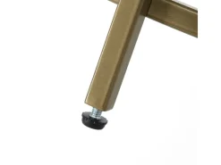 Vasagle Beistelltisch Hartglas Ø 50 cm x 50 cm Gold