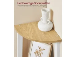 Vasagle Eckregal 33,4 cm x 33,4 cm x 125 cm Nature-Weiß