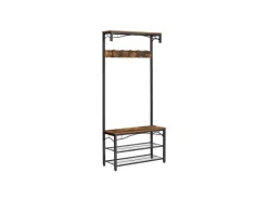 Vasagle Garderobe 32 x 80 x 178,5 cm Braun-Schwarz