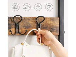 Vasagle Garderobe 32 x 80 x 178,5 cm Braun-Schwarz