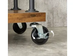 Online Vasagle Garderobe mit Rollen 40 cm x 103,5 cm x 174,5 cm Braun-Schwarz