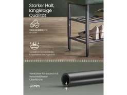 Best Vasagle Schuhbank 30 cm x 80 cm x 50 cm Grün