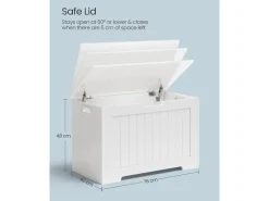 Vasagle Schuhtruhe 40 cm x 76 cm x 48 cm Weiß