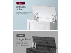 Vasagle Schuhtruhe 40 cm x 76 cm x 48 cm Weiß