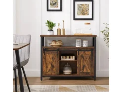 Online Vasagle Sideboard 33 cm x 100 cm x 80 cm Braun-Schwarz