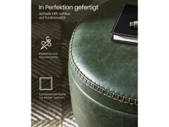 Vasagle Sitzhocker mit Stauraum Ø 32 cm x 44 cm Waldgrün