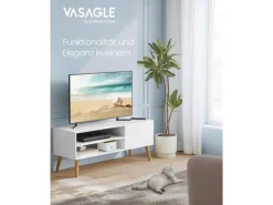 Vasagle TV-Schrank Industrie-Design 40 cm x 120 cm x 49 cm Weiß