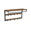 Vasagle Wandgarderobe mit Ablage 30 cm x 80 cm x 42 cm Braun-Schwarz