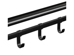 Vasagle Wandgarderobe mit Aufbewahrungsregal 30 cm x 66 cm x 27 cm Braun-Schwarz