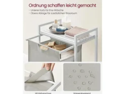 Hot Vasagle Wäschesammler 50 cm x 33 cm x 72 cm Weiß