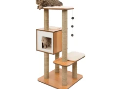 Vesper Kratzbaum High Base 55,5 cm x 56 cm x 121,5 cm Walnuss