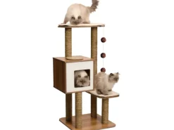 Vesper Kratzbaum High Base 55,5 cm x 56 cm x 121,5 cm Walnuss