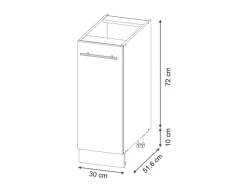 Online Vicco Apothekerschrank Fame-Line Hochglanz/ 30 cm ohne Arbeitsplatte Weiß