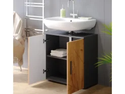 Online Vicco Badezimmermöbel-Set Irma Goldkraft Eiche/Anthrazit 2 Teile mit Midischrank Anthrazit-Eiche