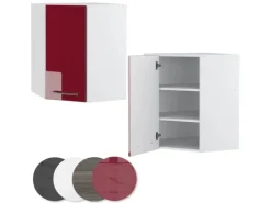 Vicco Eckhängeschrank Fame-Line Küchen-Eckschrank Bordeaux Hochglanz/Weiß 57 cm