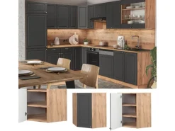 Clearance Vicco Eckhängeschrank Fame-Line Küchen-Eckschrank -Gold/Goldkraft Eiche 57 cm Anthrazit