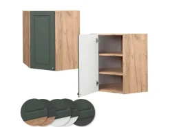 Vicco Eckhängeschrank Fame-Line Grün-Gold Landhaus/Goldkraft Eiche 57 cm